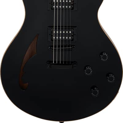 EVH SA-126 Standard Semi-Hollow Electric Guitar, Rosewood Fingerboard, Piano Black image 1
