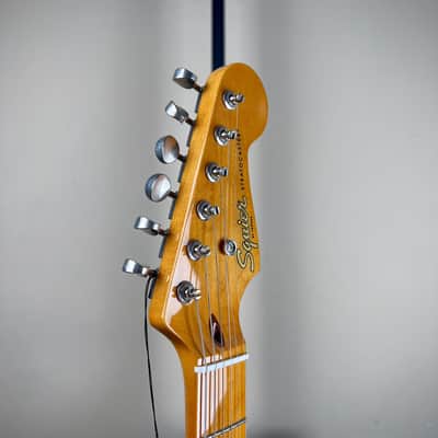 Fender Squier Classic Vibe '50s Stratocaster - NOS White Blonde - Naturally Aged Vintage Vibe image 7