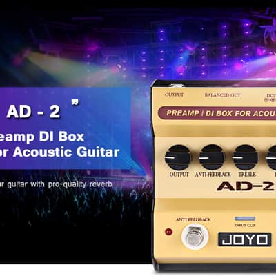 Joyo  AD-2 Acoustic Preamp DI Box built-in Dual Band EQ,price include the import duty for US buyer image 6