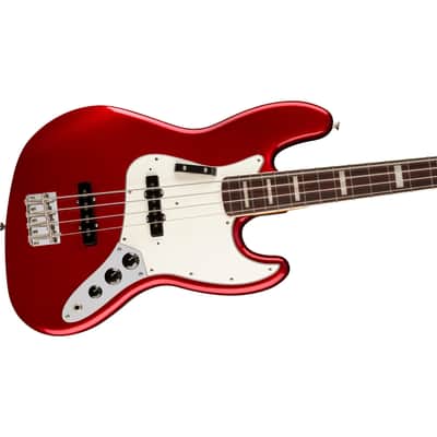 Fender Vintera III Early 70s Jazz Bass w/ Gig Bag - Candy Apple Red image 2