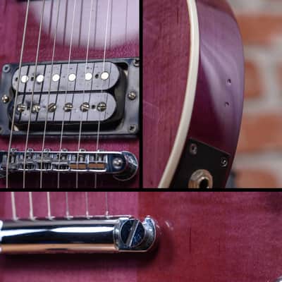 B.C. Rich USA Custom Shop Singlecut Transparent Purple 1991 w/Hard Shell Case (Refin) image 16