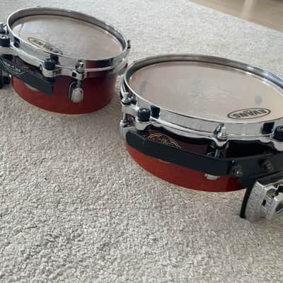 Tama Starclassic Maple 8” & 10” Tymp-Toms in Dark Cherry Fade image 2