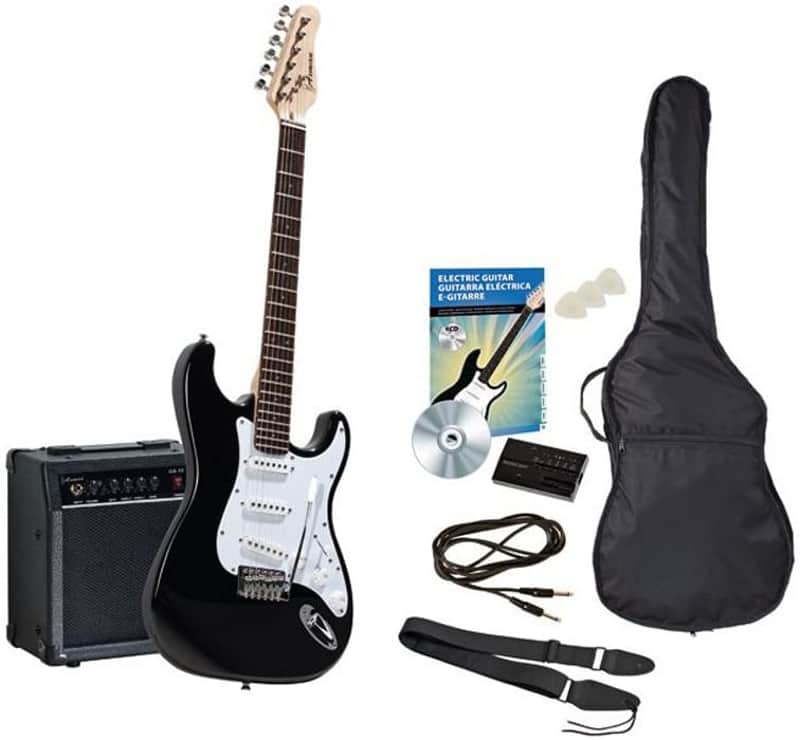 AXMAN E-GITARRE SET inkl. Tasche,Gurt,Verstärker,Kabel,Tuner,Plektren,Lehrbuch+CD image 1
