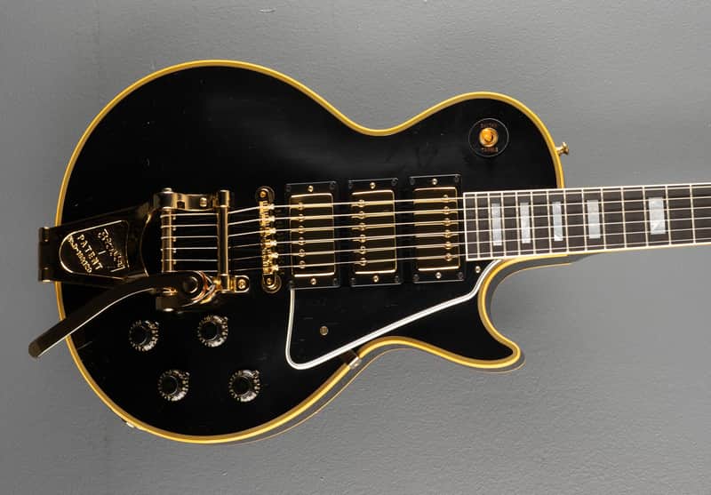 Gibson Custom Shop 1957 Les Paul Custom Reissue - VOS Ebony 3 Pickup w/Bigsby image 1