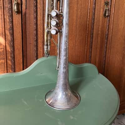 H. N. White King "Silvertone" Bb Cornet w/ case Circa 1920 image 2