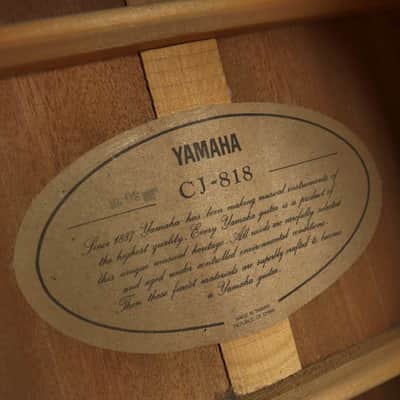 Yamaha CJ-818 Country Jumbo Natural Acoustic Guitar w/ OHSC image 11