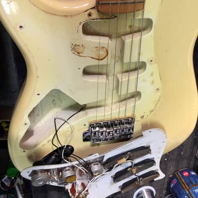 Fender Stratocaster Lefty 1976 Olimpic White Maple Neck image 14