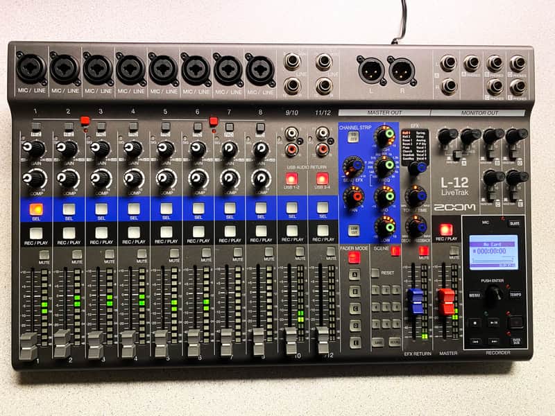 Zoom LiveTrak L-12 Digital Mixer / Recorder 2010s - Grey / Blue