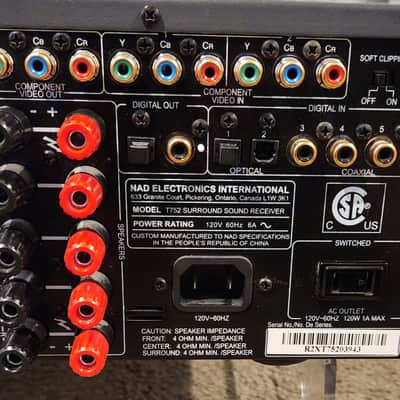 NAD Rare!!! NAD T752 Audio Video Surround Sound Receiver 2002 - Grey metal image 10