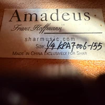 Franz Hoffman Amadeus 1/4 Size Student Violin Outfit —c with Bow & Case image 11
