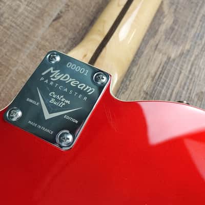 MyDream Partcaster Custom Built - Candy Apple Red Tele Tapped A5/A2 Pickups image 9