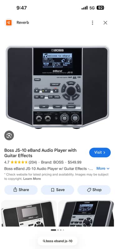 Boss eBand JS-10 Audio Player and Trainer 2012 - Present - Standard image 1