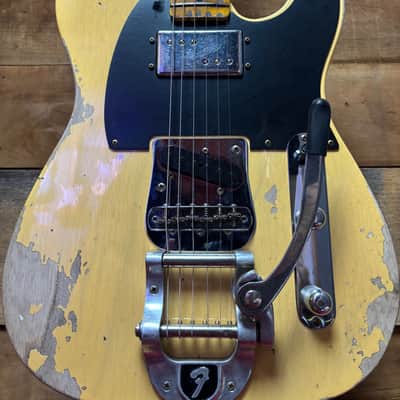 Fender Custom Shop CuNiFe Special Run Black Guard Tele Bigsby Heavy Relic w/case image 2