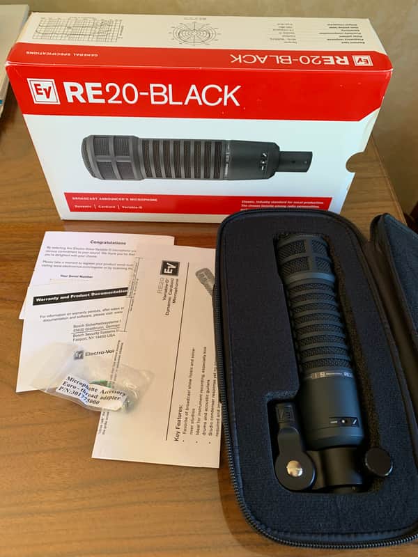 Electro-Voice RE20 Cardioid Dynamic Microphone - Black - MINT #1 image 1