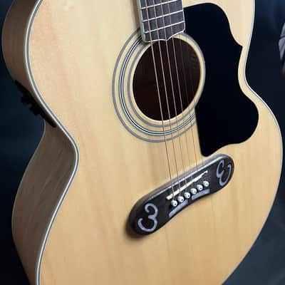 Harley Benton Custom Line King CE Jumbo Acoustic-Electric Guitar Gloss Natural w/ HSC image 5