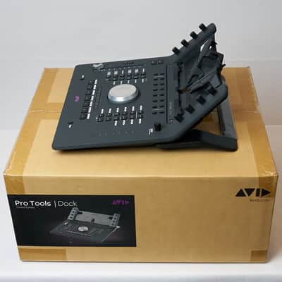 Avid Pro Tools Dock Control Surface 2018 - Matte black control surface with textured plastic top and aluminum jog wheel image 2