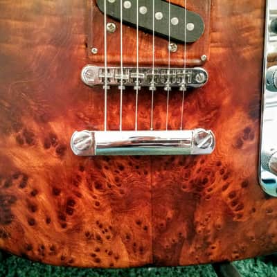 Anderson Custom Telecaster 2016 Redwood Burl Top with Mahogany Body image 2