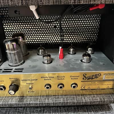 Supro 1699RH Statesman 2-Channel 50-Watt Tube Guitar Head Black Rhino image 12