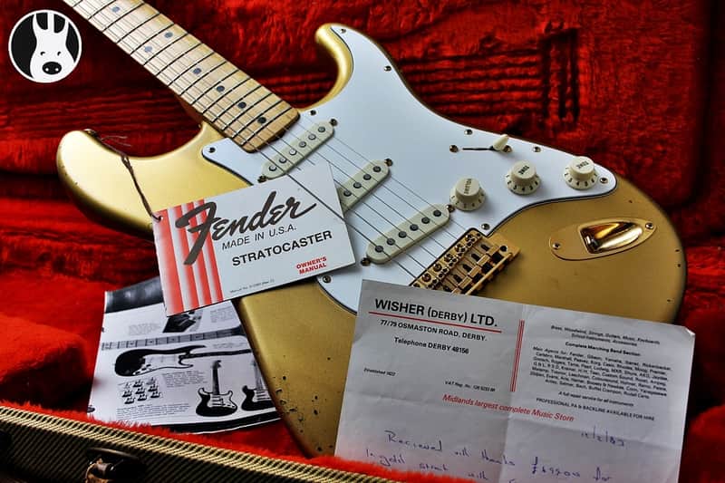 FENDER USA LTD " The Gold Stratocaster" "Gold + Maple" (1981) image 1