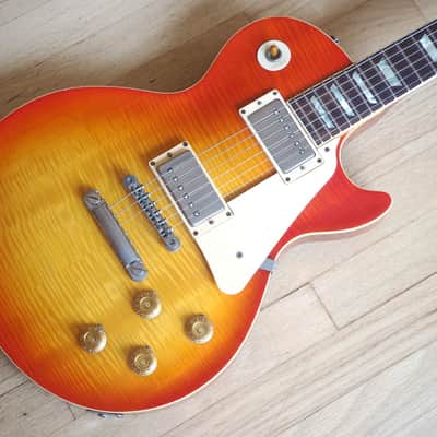 1980s Burny by Fernandez Super Grade Les Paul Standard Vintage Guitar Flame Top Japan image 1