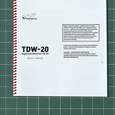 Roland TDW-20 — Owners Manual User Guide Instructions — 52 Pages — USA Made