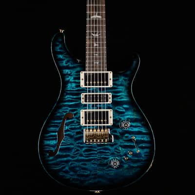 PRS Wood Library Willcutt Exclusive Special Semi-Hollow Quilt Maple Cobalt Smokeburst 10 Top (054) image 3