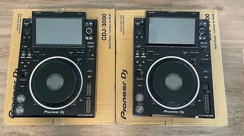 Pioneer CDJ-3000 DJ Multi-Player (Pair w/Flight Cases) image 1