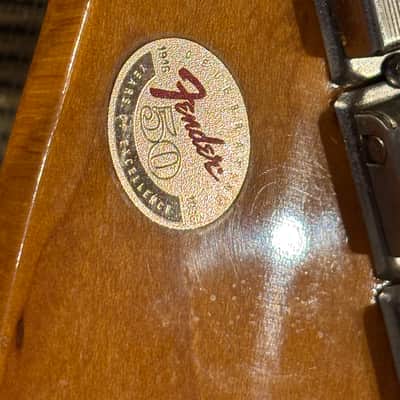 1996 Fender 50th Anniversary American Series Stratocaster, Maple Fretboard - Tobacoburst - Screenused Prop! image 3