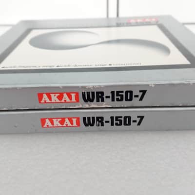 Akai WR-150-7 high-quality reel-to-reel magnetic recording tape ONE SET OF TWO TAPES early 80s - 7 inch plastic reel into original boxes image 10