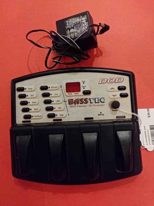Used DOD Basstec bass preamp/FX processor 1998 - black image 1