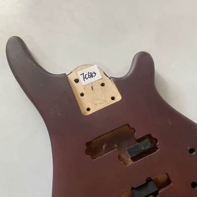 Brown 4 String Electric Bass Basswood Body image 2