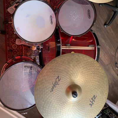 Peace Echoplasma - 5pc Acrylic Drum Kit wine red WITH Yamaha Hardware, Stool & Zildjian Cymbals image 4