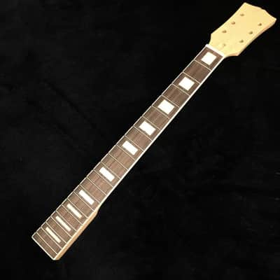Les Paul Replacement NECK - 22 Fret MAPLE/ROSEWOOD - Binding - Pearl Block Inlay image 2