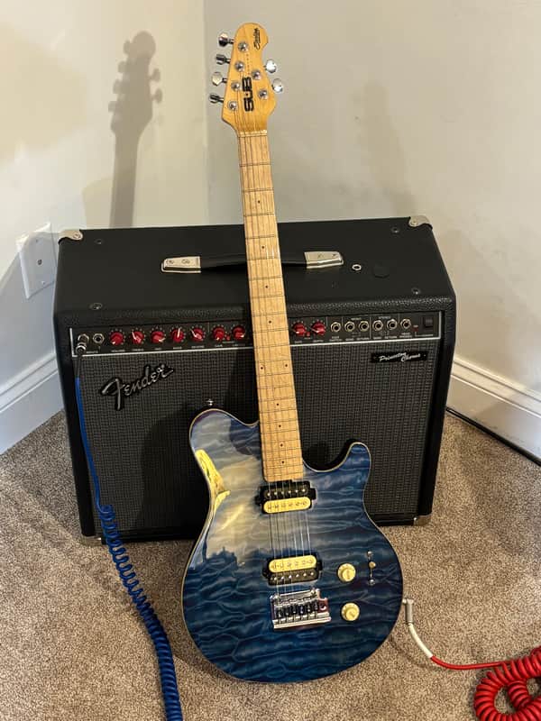 Sterling AX3 SUB Blue Quilted Maple--Axis 2010s - Trans Blue image 1