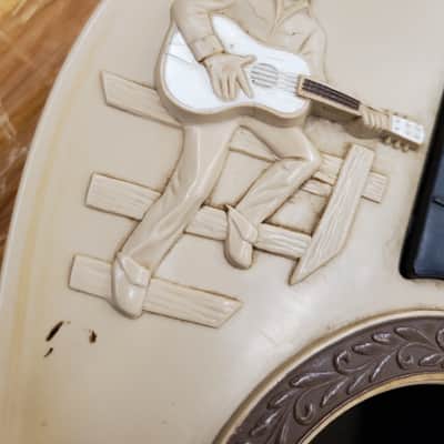Emenee Western Guitar  vintage antique toy guitar with 3D graphics image 12