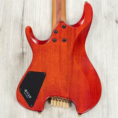 Ibanez MGFM10 Manuel Gardner Fernandes Headless Multi-Scale Guitar, Obsidian Black Low Gloss image 5