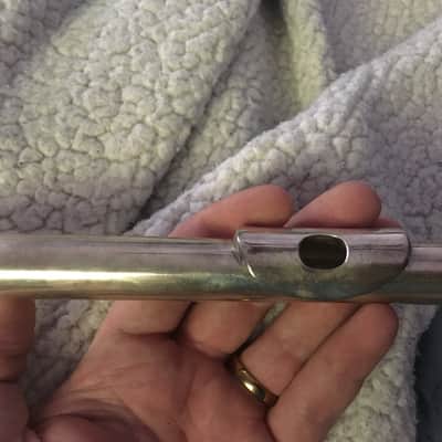 Emerson ELD Sterling Silver USA Flute with open holes, B-foot inline G and gold plated lip image 10