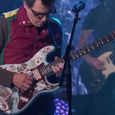 Cuomocaster Weezer Stratocaster Official Fender Licensed Parts Sonic Blue image 9