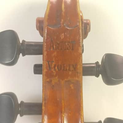 Nicolaus Amatus Fecit Cremona-1645 Italian Copy 4/4 Full Size Violin 1900s +Case image 5