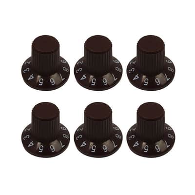 6pcs Brown Guitar Top Har AMP Amplifier Control Knobs image 1