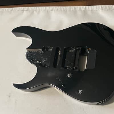 2005 Indonesian Ibanez RG370DXL Left Handed Black Guitar Body image 2