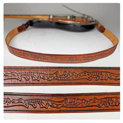 Loft Relics "Mountain Tooling" guitar strap (Souldier) one-of-a-kind made at the Wilco Loft image 1