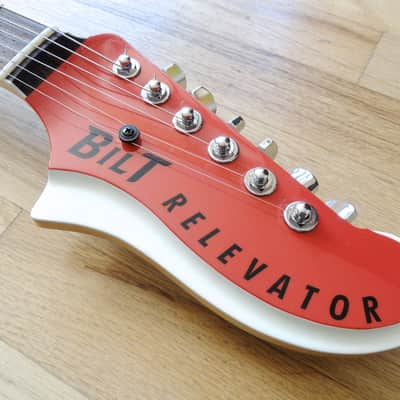 Bilt Relevator USA Made Custom Offset Electric Guitar Fiesta Red Mastery & ohsc image 4