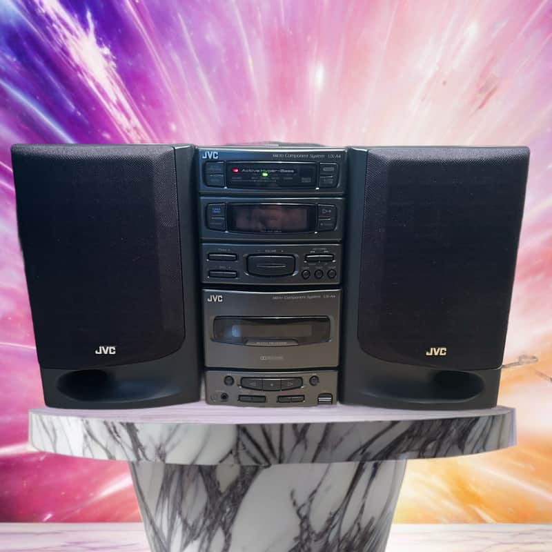 JVC UX-A4 Micro Stereo System Cassette CD Radio AUX Extremely Rare Tested Works image 1