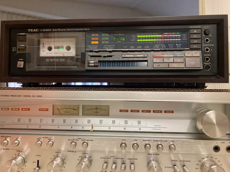 TEAC V-909RX Stereo Cassette Deck 1978 Black/Walnut | Reverb