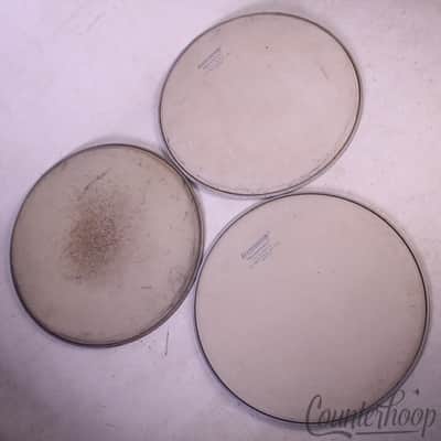 Ludwig 13"3x Tom Drum Heads Batter/Resonant Vintage 70s WeatherMaster db-750 USA image 1