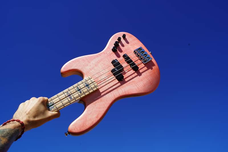 Spector USA Coda 4 DLX - Trans Pink Stain Matte 4-String Bass Guitar w/  Deluxe Protec Gig Bag (2023) image 1