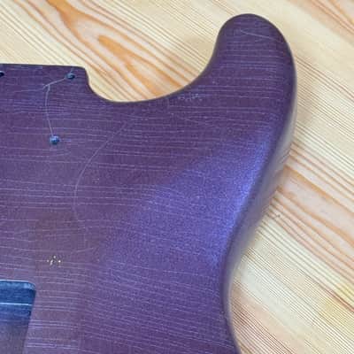 1876g Kohlin Guitars S-Type Roasted Pine replacement body Aged Nitro Relic Vintage purple sparkle Made in Sweden image 8