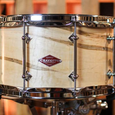 Craviotto 7x14 Private Reserve 10-Lug Wormy Ambrosia Satin Oil Snare Drum image 1