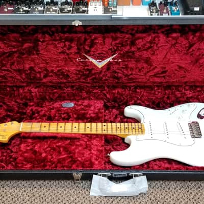 used 2018 Fender Custom Shop Jimi Hendrix Voodoo Child Strat Journeyman Relic in Olympic White, Excellent Condition with OHSC & Paperwork! stratocaster image 3